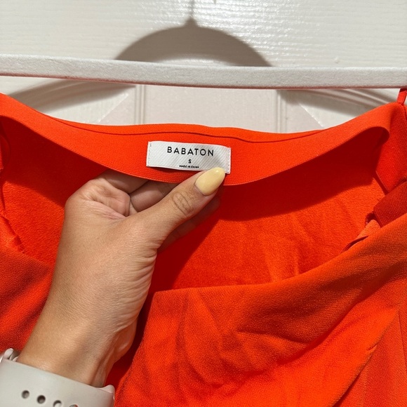 Aritzia Babaton Strapless Orange Resolution Dress - Picture 4 of 5